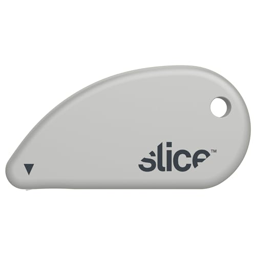 Slice Micro Safety Cutter | Safe Ceramic Box Cutter Lasting 11x Longer than Metal | Keychain Box Opener | 1 Pack | Earth White - color: Earth White, size: 1 Pack