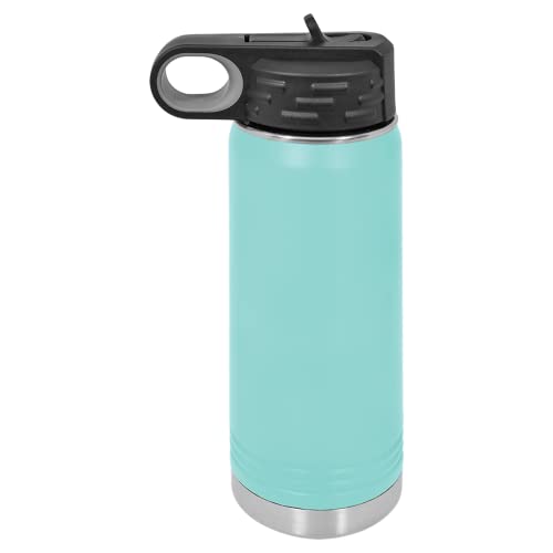 Polar Camel 20 oz Stainless Steel Water Bottle with Flip Top Lid and Straw (Teal) - color: Teal