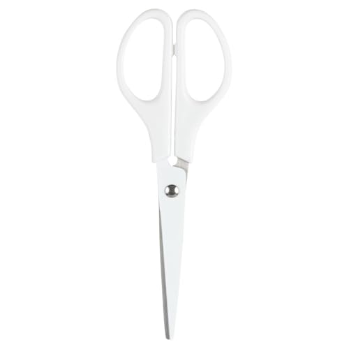 JAM PAPER Arts & Crafts Scissors - 6 3/4 Inch - White - Ergonomic Handle & Stainless Steel Pointed Tip Blades - Sold Individually - color: White, size: Craft (6.75 Inch)