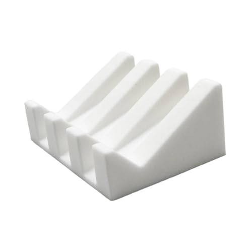 Silicone Soap Dish, Bar Soap Holder for Shower Bathroom, Kitchen, Bathtub, Self Draining Waterfall Drying Tray Keep Soap Bars Dry Clean & Easy Cleaning (White) - color: White