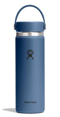 Hydro Flask Water Bottle - Insulated Stainless Steel - Wide Mouth Flex Lid, Non Spill, Leakproof and Refillable in 20 Oz Harbor Blue - color: HARBOR BLUE, style: 20 Oz