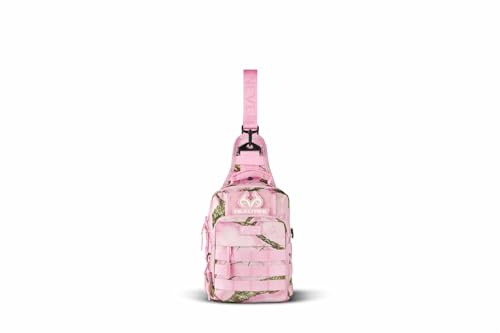 WOLFpak Tactical Sling Bag for Concealed Carry, EDC | Everday Crossbody Daypack - color: Realtree Apx Flushing Pink