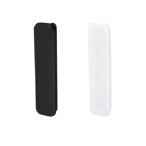 2Pcs Simple Utensil Holder with Lid, Portable Flatware Box Travel Tableware Storage Case, Simple Tableware Storage Box Case for Cutlery Kit (White、Black) - color: White、black