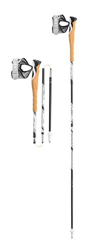 LEKI Cross Trail FX.One Superlite Trekking Poles | Carbon, Adjustable, Lightweight Trail Running & Hiking Sticks, Foldable - size: 120 cm