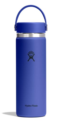 Hydro Flask Water Bottle - Insulated Stainless Steel - Wide Mouth Flex Lid, Non Spill, Leakproof and Refillable in 20 Oz Capri Blue - color: CAPRI BLUE, style: 20 Oz