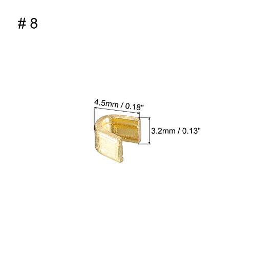 uxcell 40Pcs Zipper Slider Retainers, #8 U Shape Top Stoppers for Bags Coats Jackets Closed-end Zippers Replacing, Gold Tone - color: Gold Tone, size: #8