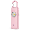 Rechargeable Personal Alarm for Women - Travel College Dorm Essentials - color: Light Pink
