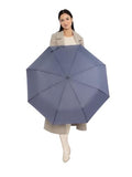 Windproof Travel Umbrella - Compact, Light, Full Automatic Open/Close - Folding Backpack Umbrella for Rain & Sun UV Preotection For Men & Women, Unbreakable 8 Fiberglass Ribs UK Design - color: Graphite