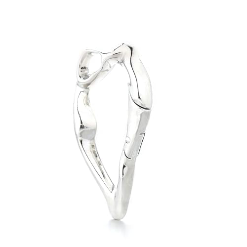 Cute Y2K Carabiner Keychain Clips Irregular Cool Multi-Use Large Heavy Duty Carabiner Hook Key Ring Outdoor Accessories Buckle - color: Silver Tone Big
