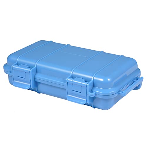 Ejoyous Waterproof Dry Storage Box, Waterproof Box Plastic Survival Container Shockproof Dry Storage Case with 2 U Shape Buckle for Fishing Camping Hiking - color: Blue, size: Large Size