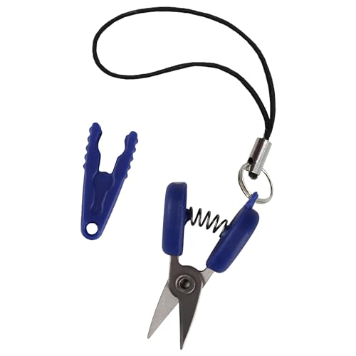 JubileeYarn Itty Bitty Snippy Portable TSA Compliant Keychain Scissors - Shock Blue - 1 Scissor - color: Shock Blue, size: 1 Pair