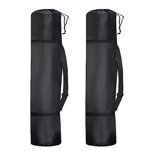 PATIKIL 51 Inch Tripod Monopod Case Bag, 2 Pack Nylon Camping Foldable Tripod Carry Case Storage Bag with Shoulder Strap for Outdoor Travel, Black - size: 50 Inch