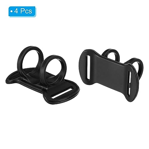 Generic HeadLamp Flashlight Holder, 4 Pcs Silicone Soft High Elastic Hands-Free Head Lamp Stand Replacement for Flashlight Outside Camping Riding, Black