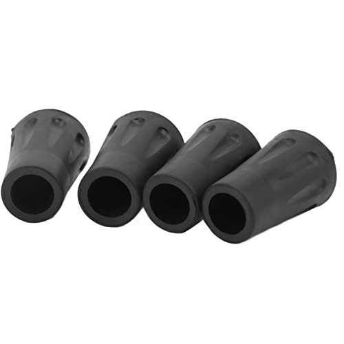Hiking Pole Tips, 12Mm / 0.5In Non Slip Easy to Install 4 Tip Protectors for Trekking Poles