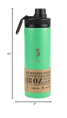 Vacuum Insulated Water Bottle, 18 ounces, Island Green - color: Island Green