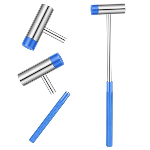 Mabor Dual Head Small Hammer, Lightweight Mini Hammer | Plastic & Metal Head Mallet Mini Jewelry Hammers for Crafts Watches Tuning Musical Instruments Supplies, Blue