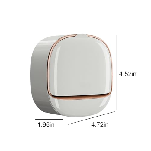 Flip Top Soap Holder with Drain – Wall Mounted, No Drill Self-Draining Soap Dish for Shower, Bathroom & Kitchen, Easy Install & Removable - White
