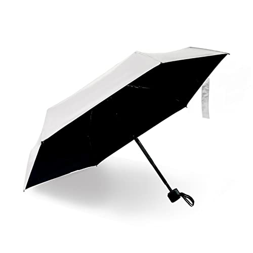 GAOYAING Compact Travel Umbrella with Case Sun&Rain Lightweight Small and Compact Suit for Pocket 34 Inches - color: Sliver, size: 34 Inches
