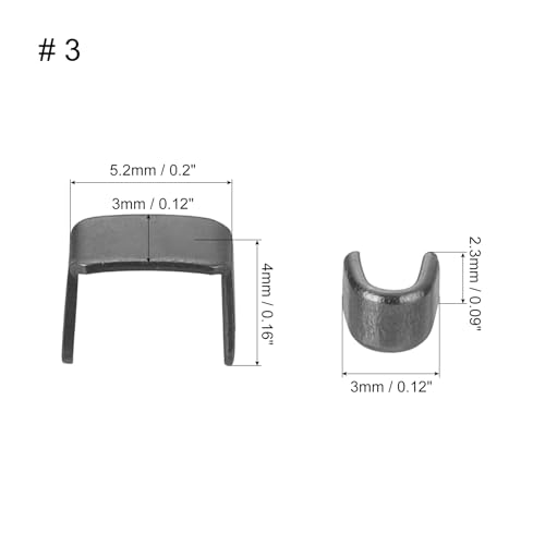 uxcell #3 Zipper Slider Retainers Kit, 20Pcs Bottom Stops & 40Pcs Top Stops for Bags Coats Jackets Closed-end Zippers Replacing, Black - color: Black, size: #3