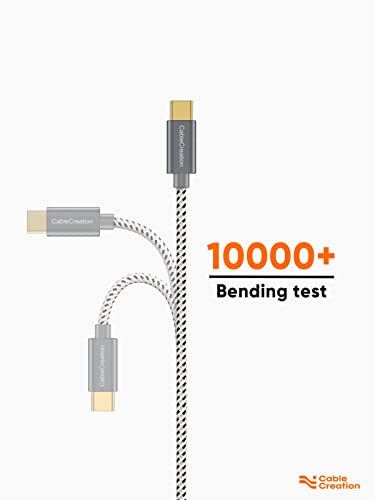 Long USB C to USB A 4FT,USB A to Type C Cord for iPhone/Laptop/Carplay | Anti Tear Braided, 0.5ft~10ft, 3A Fast Charging, 480Mbps, 56Kohm Pull-up Resistor,for Powerbank Cellphone Android Auto - color: Space Gray, size: 4FT