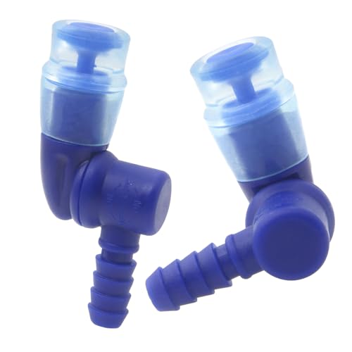 Hydration Bags Bite Valve Mouthpiece Replacement Bite Valve Replacement | leak-proof & durable for Cross Country Bladder Bag Detachable Universal Manual Switch for Any Hydration Pack System - style: 2 Pack mouthpiece replacement(blue）