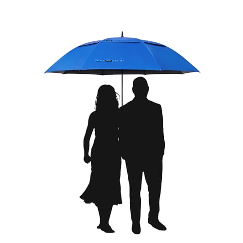 G4Free 47/54/62/68 Inch UV Protection Golf Umbrella Oversized Sun Umbrella | UPF 50+, Auto Open, Vented Double Canopy, Extra Large Coverage, Heavy Duty, Windproof Stick Umbrella - color: Royal Blue/Black, size: 54 inch