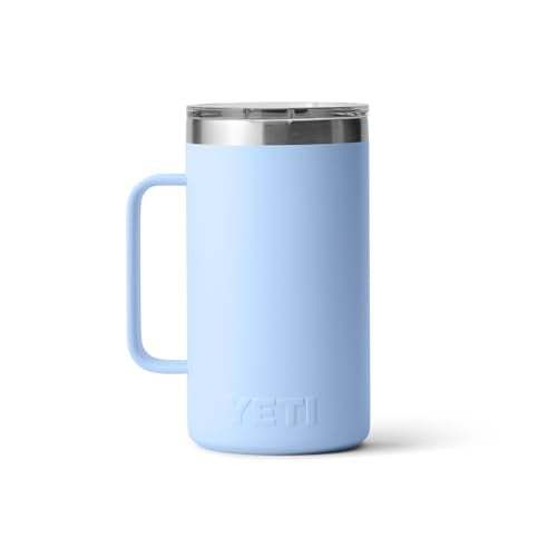 YETI Rambler 24 oz Mug, Vacuum Insulated, Stainless Steel with MagSlider Lid - color: Big Sky Blue