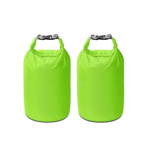 Dry Bag Set, Waterproof Small Lightweight Dry Bags for Paddle Board Kayaking, Fishing, Camping(Green, 20L 2Pack) - color: Green, size: 20L 2Pack