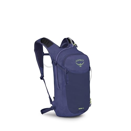 Osprey Berm Biking Backpack with Hydraulics Reservoir - Lightweight Hydration Backpack for Men and Women - color: Botswana Purple Dust Print, style: 12l