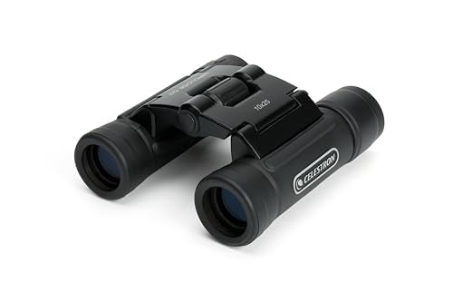 Celestron UpClose G2 10x25 Compact Binoculars for Hiking, Travel & Birding | Compact Roof Prism Design, Lightweight for Travel, Multi-Coated Optics, Folding Design, Comfortable Grip