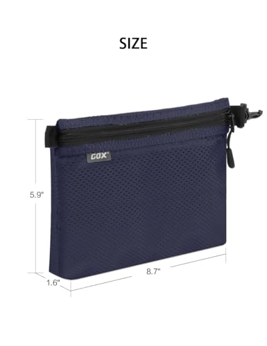 GOX Small Toiletry Bag for Men Bulk Cosmetic Bag Dopp Kit Carry On Zipper Pouch Organization Nylon Small Packing Sack Waterproof (Navy) - color: Navy