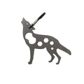 UST Tool-a-Long Multi-Tool Carabiners with Durable, Compact Stainless Steel Construction for Hiking, Kayaking, Camping, Travel and Outdoor Survival - style: Wolf
