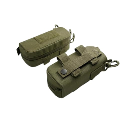 Skarabrae Glasses Case Hard Shell MOLLE Eyeglass Pouch with Solid Plate Outdoor Sunglasses Pouch for Hiking, Travel - color: Olive Green