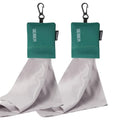 SEIBER Microfiber Glasses Cleaning Cloth with Keychain, Dark Green, 2PCS | For Eyeglasses, Phone ,Camera & Screens, Neoprene Pouch Included,self-closing Bottom, Ultra-Soft, Scratch-Free - color: Dark Green