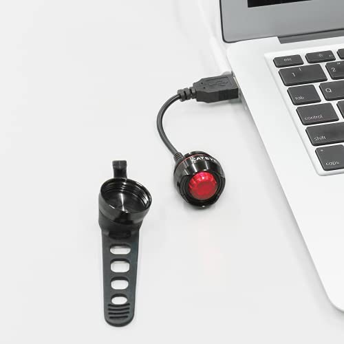 CATEYE ORB USB Rechargeable Safety Light | Multiple Lighting Modes, Durable Aluminum Design, Fits Road, MTB, Gravel Bikes - style: Rear