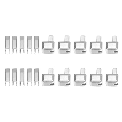 uxcell 10Sets Zipper Repair Kits, #8 Retainers Box & Insertion Pins, Metal Latch Sliders for Bags Coats Open-end Zippers Replacing, Silver Tone - color: Silver Tone, size: #8