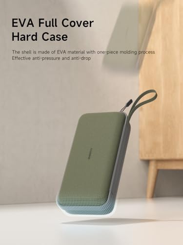 Hagibis Electronics Organizer Travel Case Cable Organizer Bag Pouch Portable Waterproof Carry Case for Cable, Charger,Power Bank, SD Card, Mouse, USB Flash Disk (DPB02 Green)