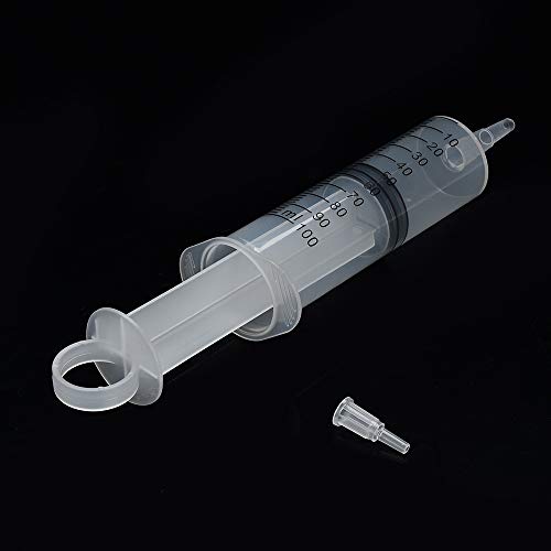 3 Pack 100ml Syringes with 55.1 Inch tube for Dispensing, Measuring, Scientific & Refilling - style: 100 ml