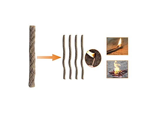 Emergency Fire Starter 6 Bag Megnesiums Multi Purpose Card Tool Saw Ferro Rod Striker Blanket Wax Rope for Camping Hiking Bushcraft + Tin Box (Mg + Ferro + Knife + Saw + Tool + Blanket + Rope)