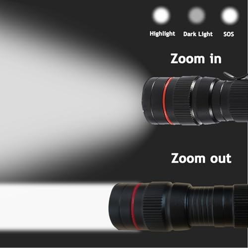 Wrrozz 2 Pack Small Mini LED Rechargeable Flashlight, Zoomable with Clip - size: B-2 pack