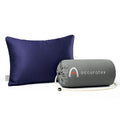 ACCURATEX Camping Pillow, Shredded Memory Foam Compressible Travel Pillow | 100% Cotton Breathable Cover, Small Backpacking Accessories, Sleeping Essentials, Portable Car Airplane Headrest Pillow - color: Purple