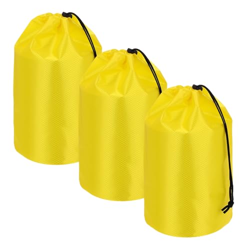 Drawstring Bag with Toggle Cinch Sack and Ditty Pouch Durable Ditty - color: Yellow, size: 7x13inch