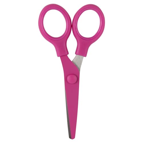 JAM PAPER Multi-Purpose Mini Scissors - 5 Inch - Pink - Soft Grip & Stainless Steel Precision Blades - Sold Individually - color: Pink, size: Mini (5 Inch)