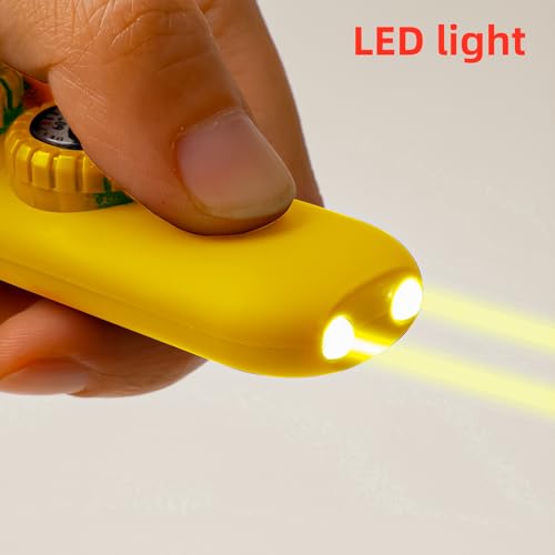 Emergency Survival Safety Whistle，Whistle for Kids with Lanyard,Compass,Thermometer,Ideal for Kayaking, Boating, Hiking, Camping, Climbing - color: Yellow