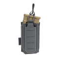EXCELLENT ELITE SPANKER Tactical Open-Top Single/Double/Triple Molle Mag Pouch for Pistol Mag Pouch Tactical Bag Accessories Holder - color: Grey