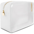 DANCOUR Clear Large Makeup Bag Travel Cosmetic Pouch TSA-Approved Transparent Toiletry Organizer Storage Case (White) - color: White, style: Large