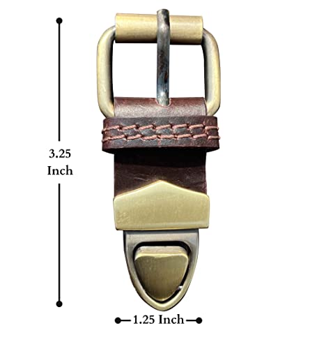 RUSTIC TOWN Leather Bag Replacement Push Clip Clasp Lock - Quick Release Metal Fasteners Buckles for Satchel & Messenger - color: Mulberry Clip With Red Stitching