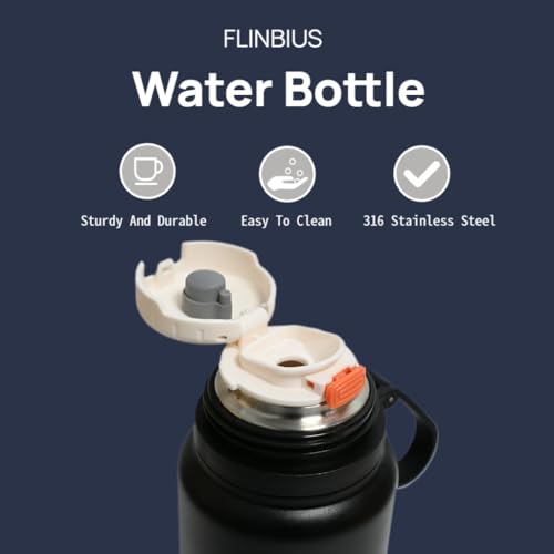 28 oz Insulated Water Bottle with Tea Strainer,Maintain Hot or Cold, Leak-Proof, Double Walled Vacuum 316 Stainless Steel Water Bottle for Sports, Travel, Outside, School, Sky Breeze - color: Blue