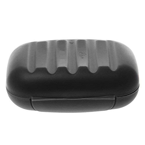 2 Pcs Plastic Soap Case Holder Container Box Home Outdoor Hiking Camping Travel Black & Clear - color: Black & Clear