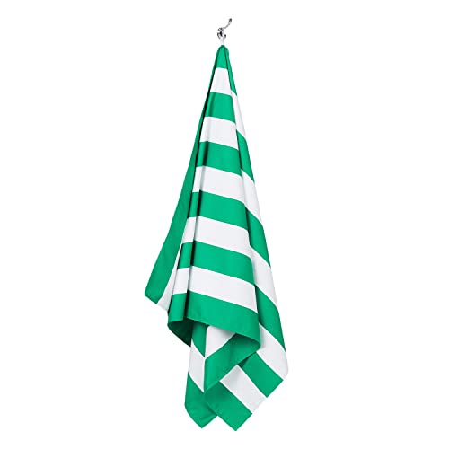 Dock & Bay Beach Towel - Quick Dry, Sand Free - Compact, Lightweight - 100% Recycled - Includes Bag - Cabana - Cancun Green - Large (160x90cm, 63x35) - color: Cabana - Cancun Green, size: Large (160x90cm, 63x35")